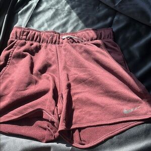 Maroon Nike Dri Fit shorts